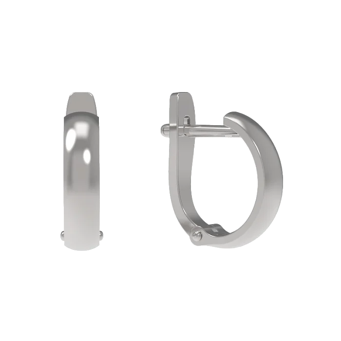 Серьги с английским замком из серебра