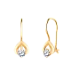 Серьги детские из красного золота