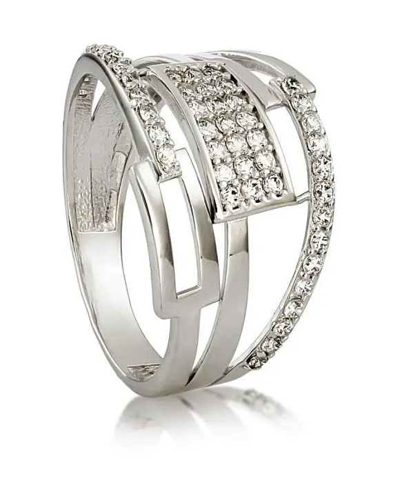 Кольцо декоративное из серебра вид 1