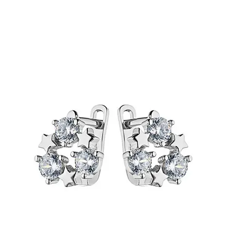 Серьги с английским замком из серебра