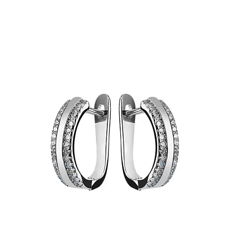 Серьги с английским замком из серебра