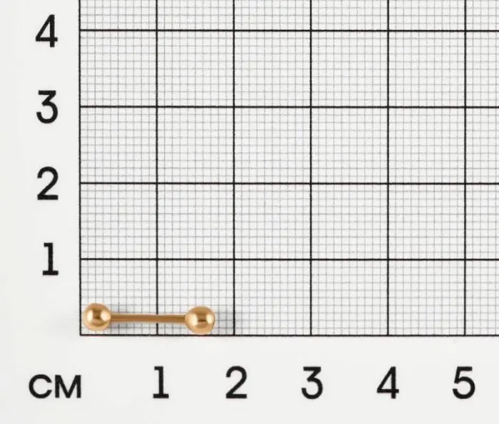 Пирсинг из красного золота