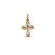 Подвеска крест из комбинированного золота