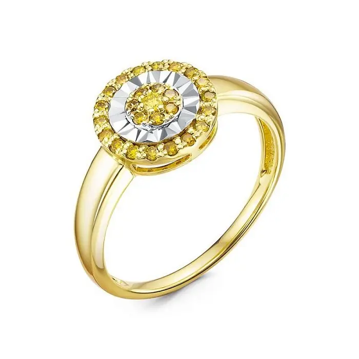 Кольцо декоративное из комбинированного золота