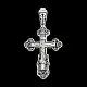Подвеска крест из серебра