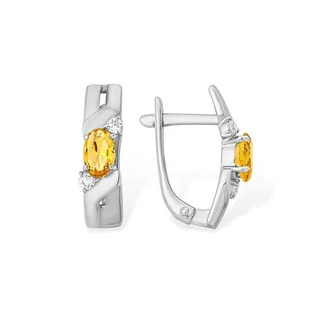 Серьги с английским замком из серебра