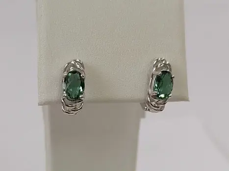 Серьги с английским замком из серебра
