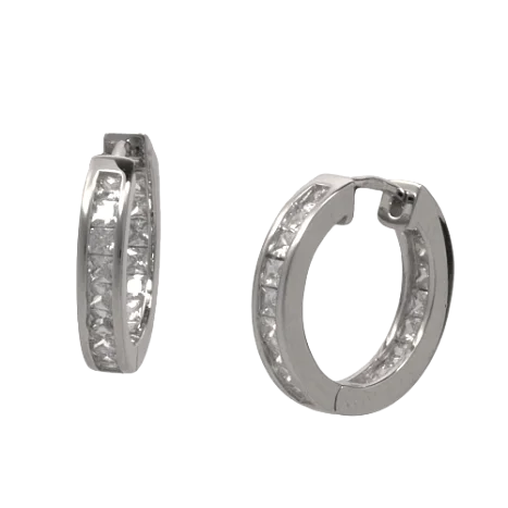 Серьги конго из серебра