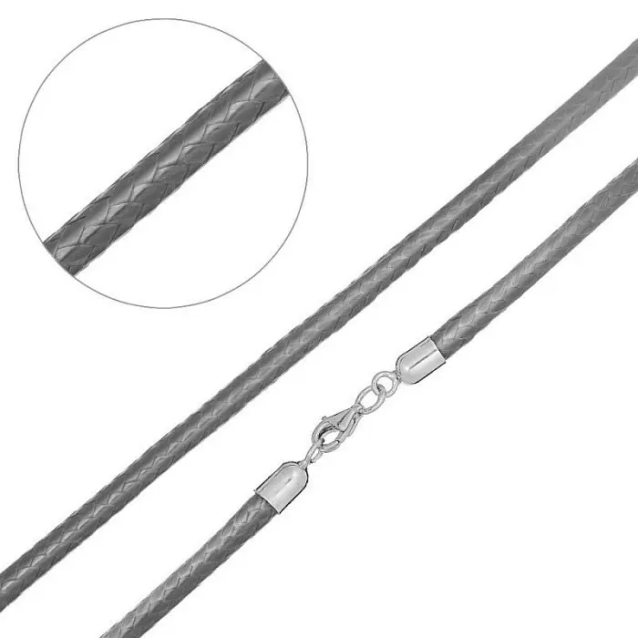 Цепь шнурок из серебра