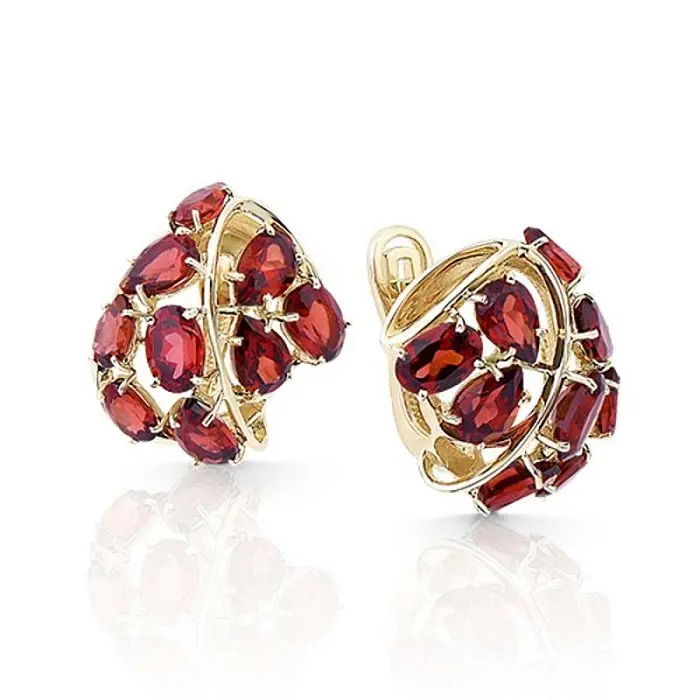 Серьги с английским замком из красного золота