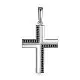 Подвеска декоративный крест из белого золота