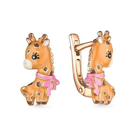 Серьги детские из позолоты