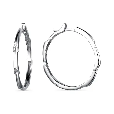 Серьги конго из серебра