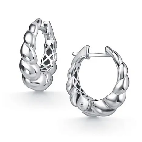 Серьги с английским замком из серебра