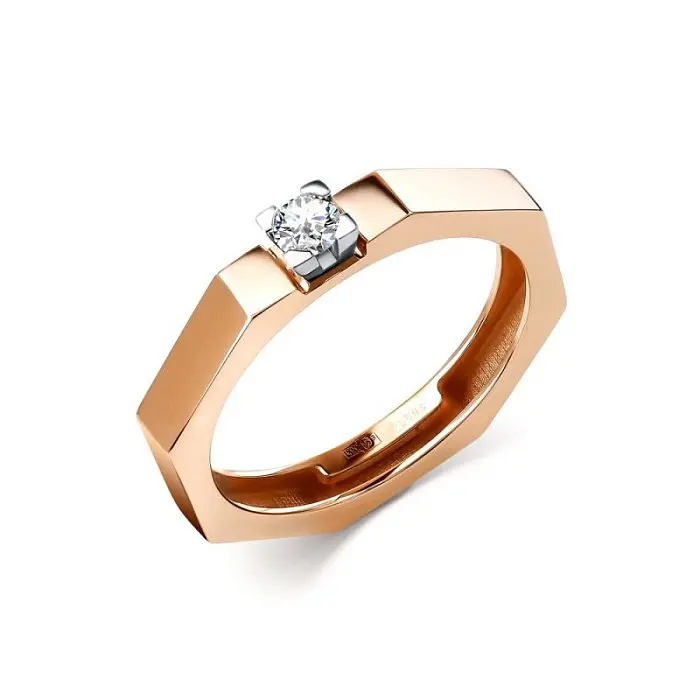 Кольцо декоративное из красного золота