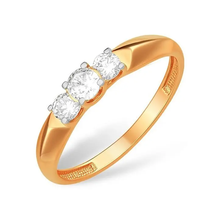 Кольцо декоративное из красного золота