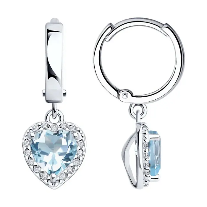 Серьги конго из серебра