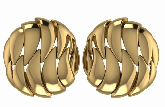 Серьги с английским замком из красного золота