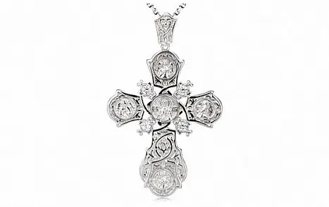 Подвеска крест из серебра