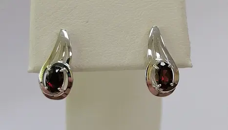 Серьги с английским замком из серебра