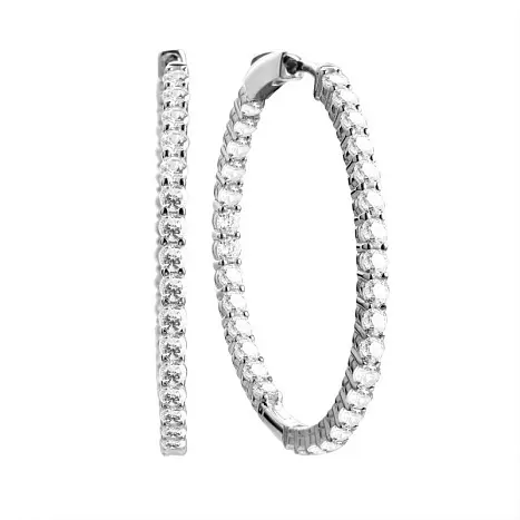 Серьги конго из серебра
