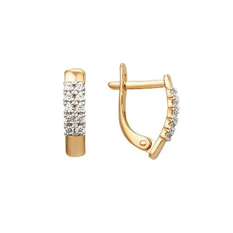 Серьги детские из красного золота