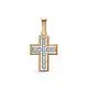 Подвеска декоративный крест из белого золота
