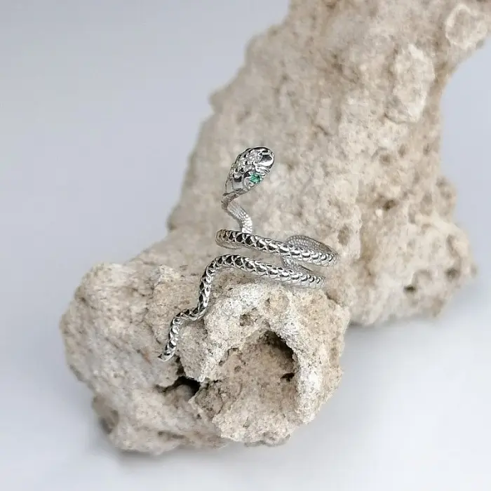 Серьги каффы из серебра