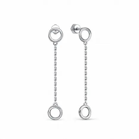 Серьги подвесные из серебра