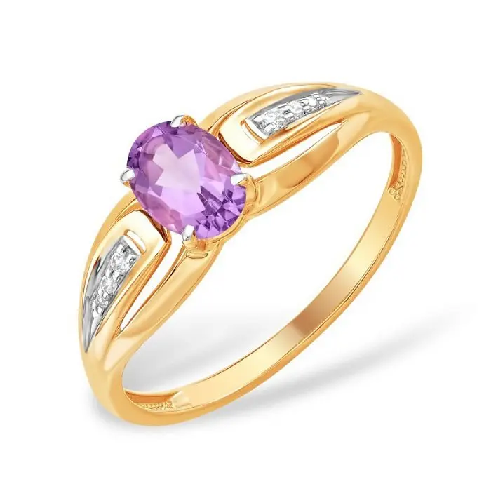 Кольцо декоративное из красного золота