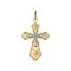 Подвеска крест из комбинированного золота