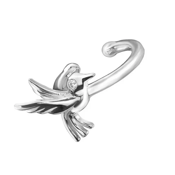 Серьги каффы из серебра