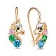 Серьги детские из красного золота