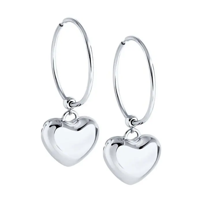 Серьги конго из серебра