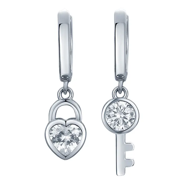 Серьги конго из серебра