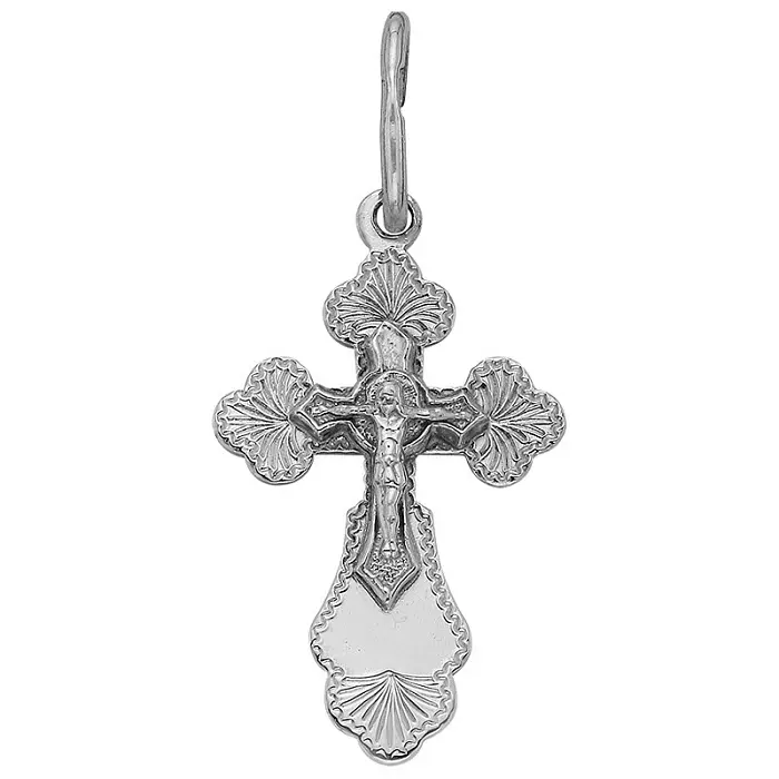 Подвеска крест из серебра