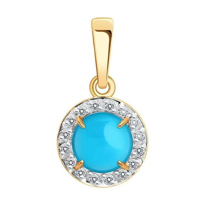 Подвеска декоративная из красного золота