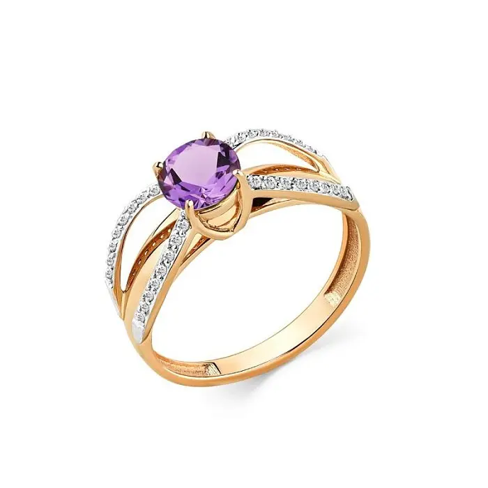 Кольцо декоративное из красного золота