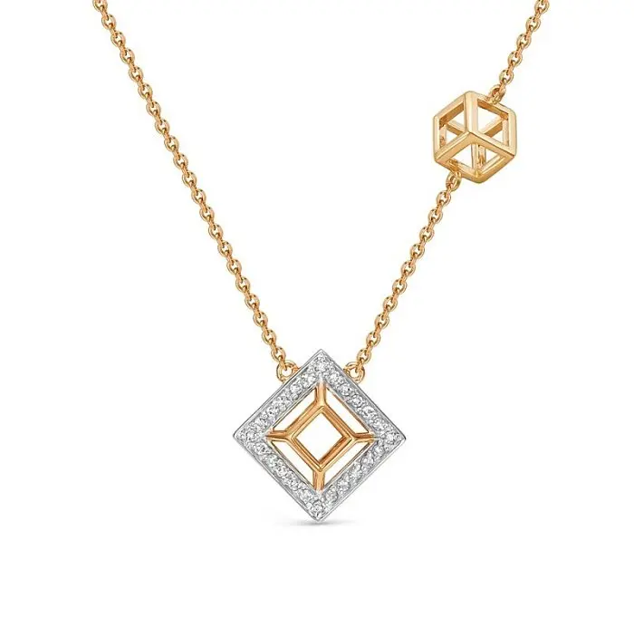 Цепь колье из красного золота вид 1