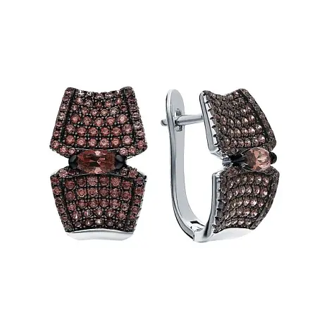 Серьги с английским замком из серебра