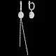Серьги подвесные из серебра