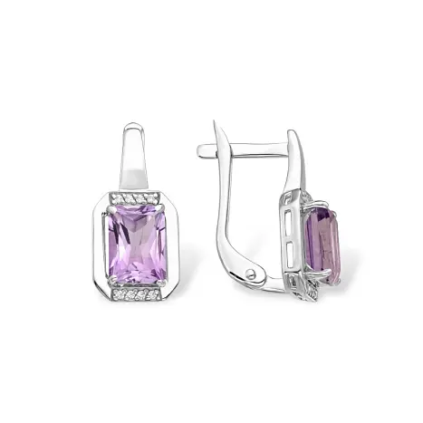 Серьги с английским замком из серебра