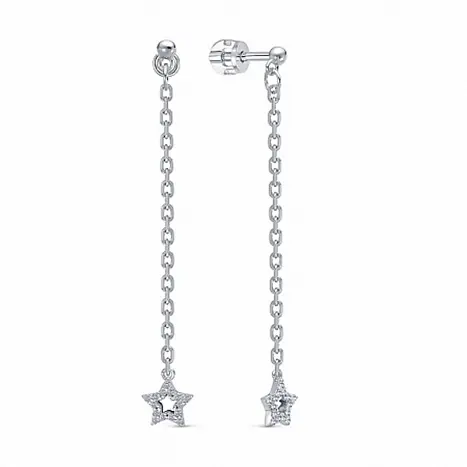 Серьги подвесные из серебра