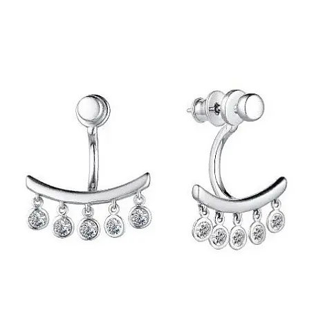 Серьги пуссеты из серебра