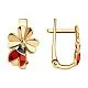 Серьги детские из красного золота