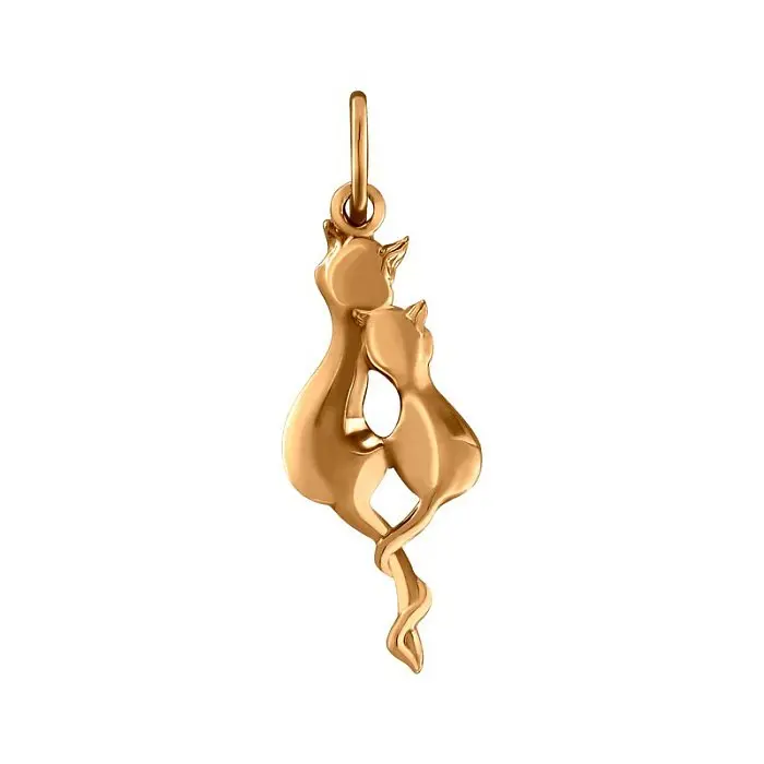 Подвеска декоративная из красного золота