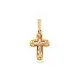 Подвеска крест из комбинированного золота