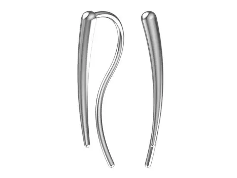 Серьги зажимы из серебра