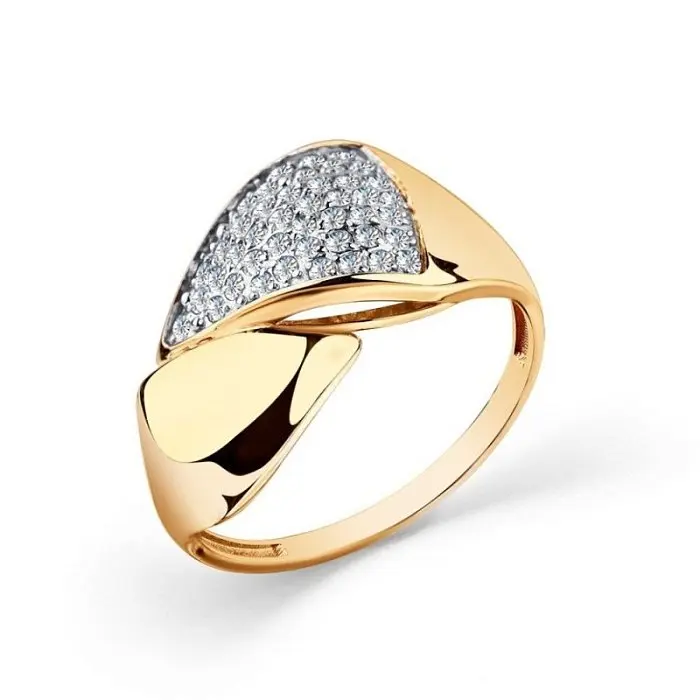 Кольцо декоративное из красного золота