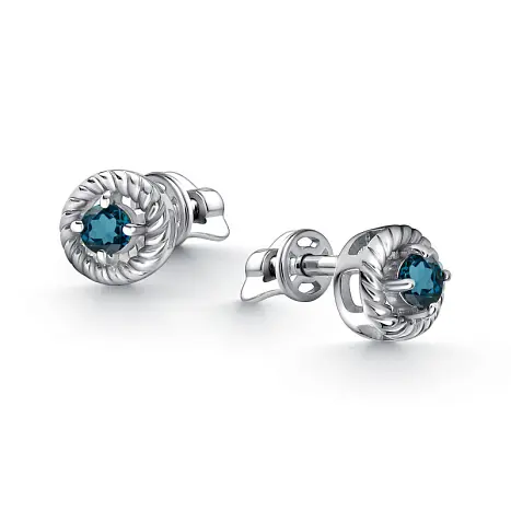 Серьги пуссеты из серебра